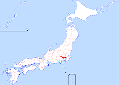 Map of Japan with Tokyo highlighted