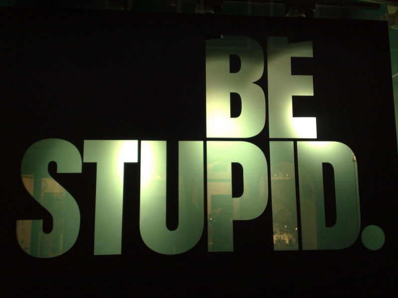 File:Be stupid @ Amsterdam.jpg